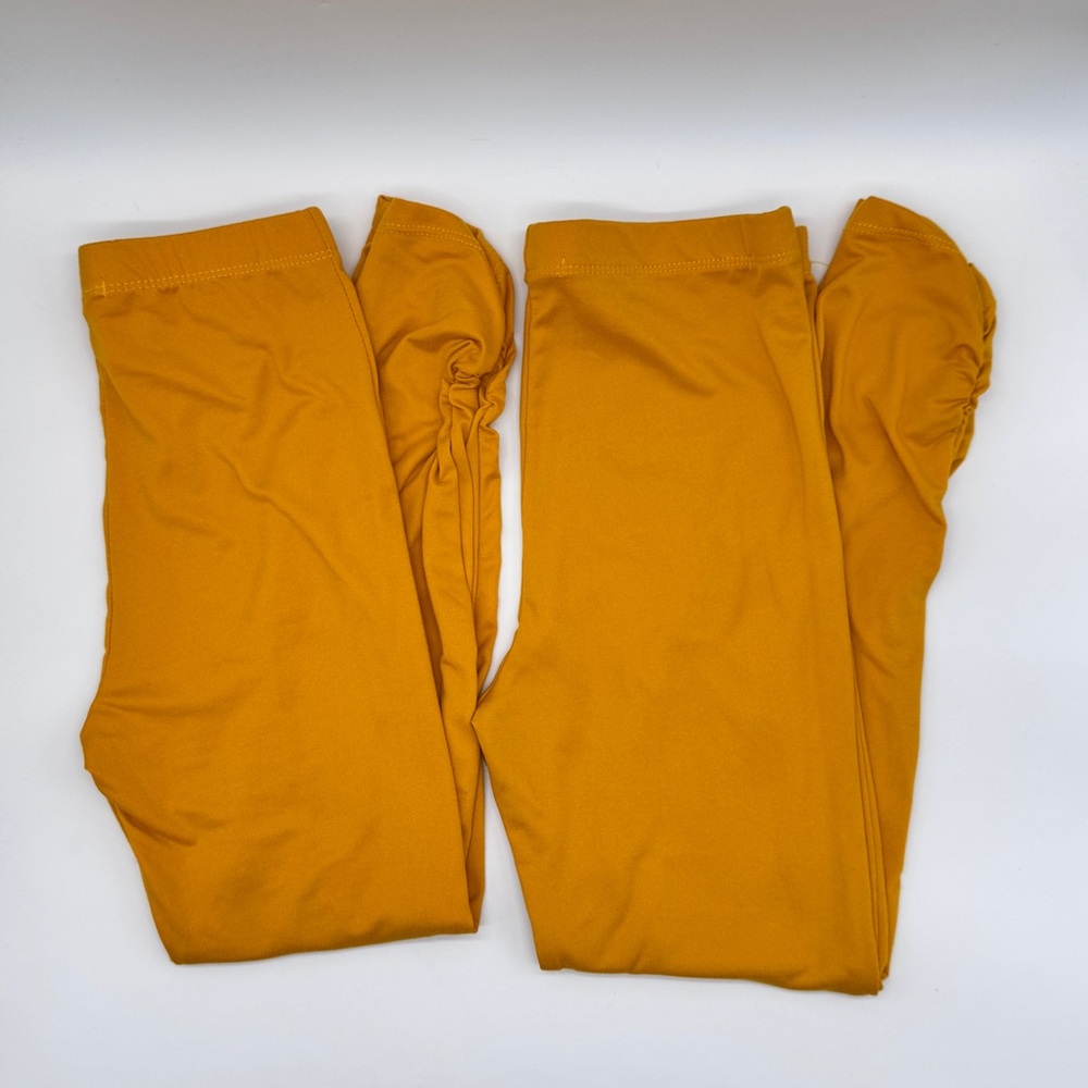 Emma and Elsa Mustard Yellow Leggings (2)